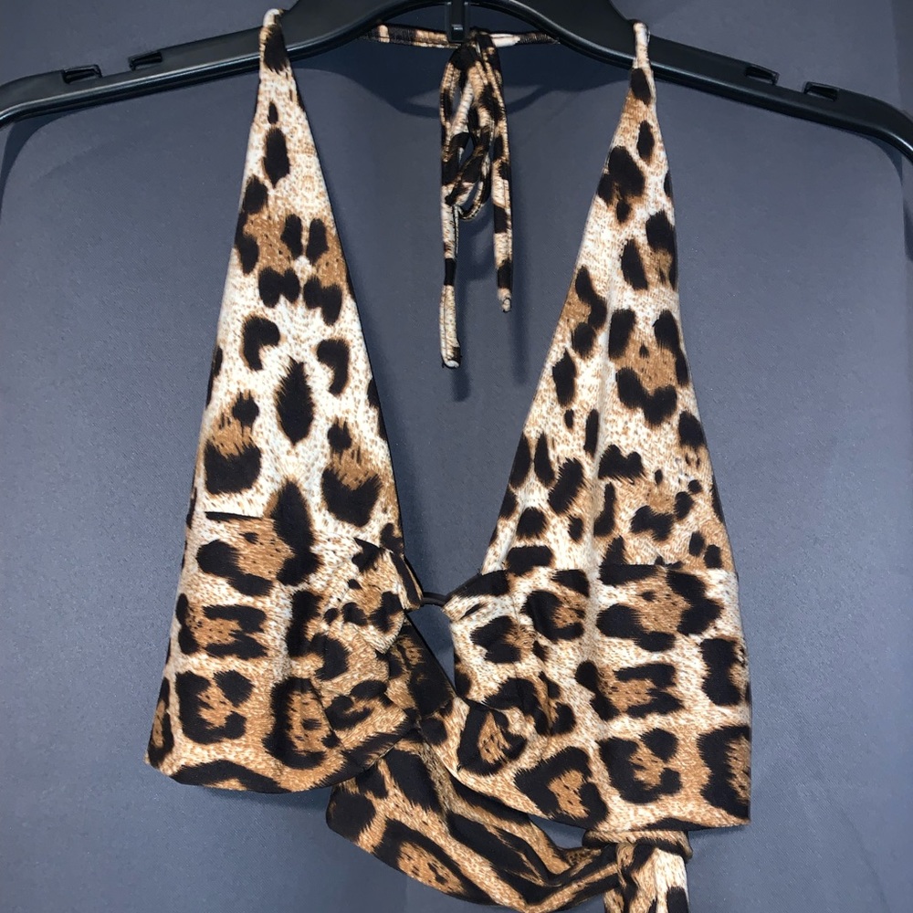 Leopard print halter top